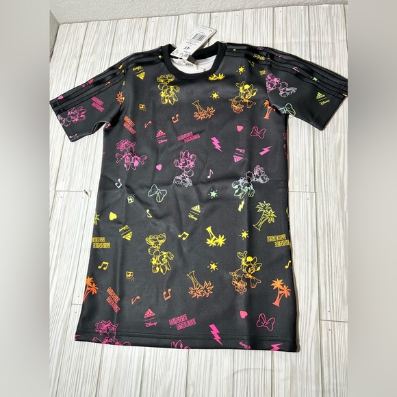Adidas X Disney Minnie Mouse toddler girl‎ shirt Dress athletic Colab black 4T - Picture 2 of 10